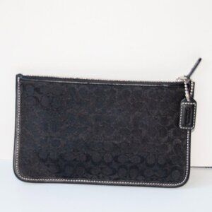 Coach black clutch and wallet